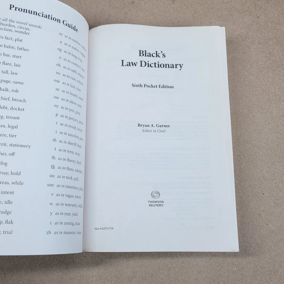 BLACK'S LAW DICTIONARY PB Book Edited By Garner (9781731931610) 6th Pocket Ed. - Image 2 of 4