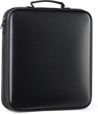 DVD Storage CD Case Holder: 160 Capacity CD Sleeves Black Disc Cases Binder