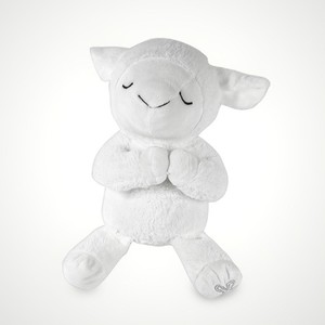 White Lamb Plush Religious Baptism Stuffed Praying Sheep Embroidered Cross 13"