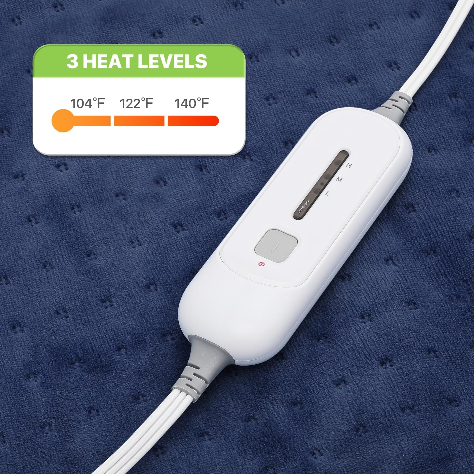 Electric Heat Pad for Legs and Knee Pain Relief, 3 Heat Settings & Auto Shut ...