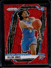 2024-25 Panini Prizm Dillon Jones RC Red Sparkle Rookie #240 Thunder
