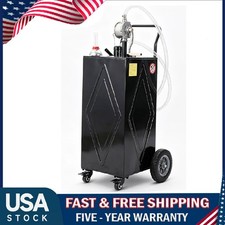 30 Gallon Fuel Caddy Portable Gas Diesel Oil Transfer Tank With 4 Wheels Pump 30 Gallon Fuel Caddy Portable Gas Diesel Oil Transfer Tank With 4 Wheels Pump