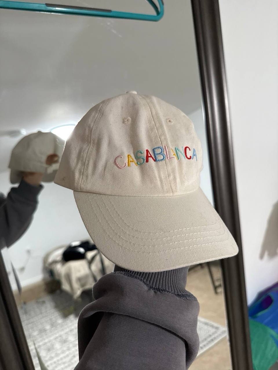 Casablanca Beige Solid Baseball Cap Embroidered A… - image 1