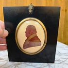 Antique Silhouette painting of a Man By Edward Foster dated 1825 Signed Georgian