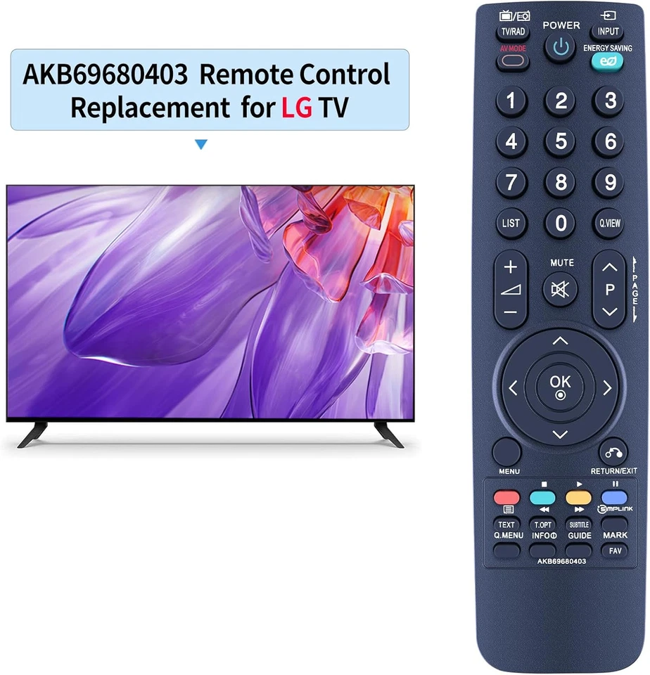 Telecomando Di Ricambio LG AKB69680403 Compatibile Con LG LED LCD Smart TV 22LH2 - Immagine 2 di 4