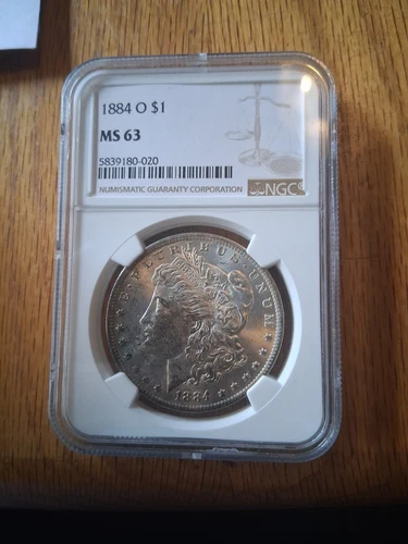 1884 O $1 NGC MS 63  MORGAN SILVER DOLLAR  