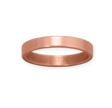 Flat Edge Copper Band Ring 3.2mm Width - Made in The USA