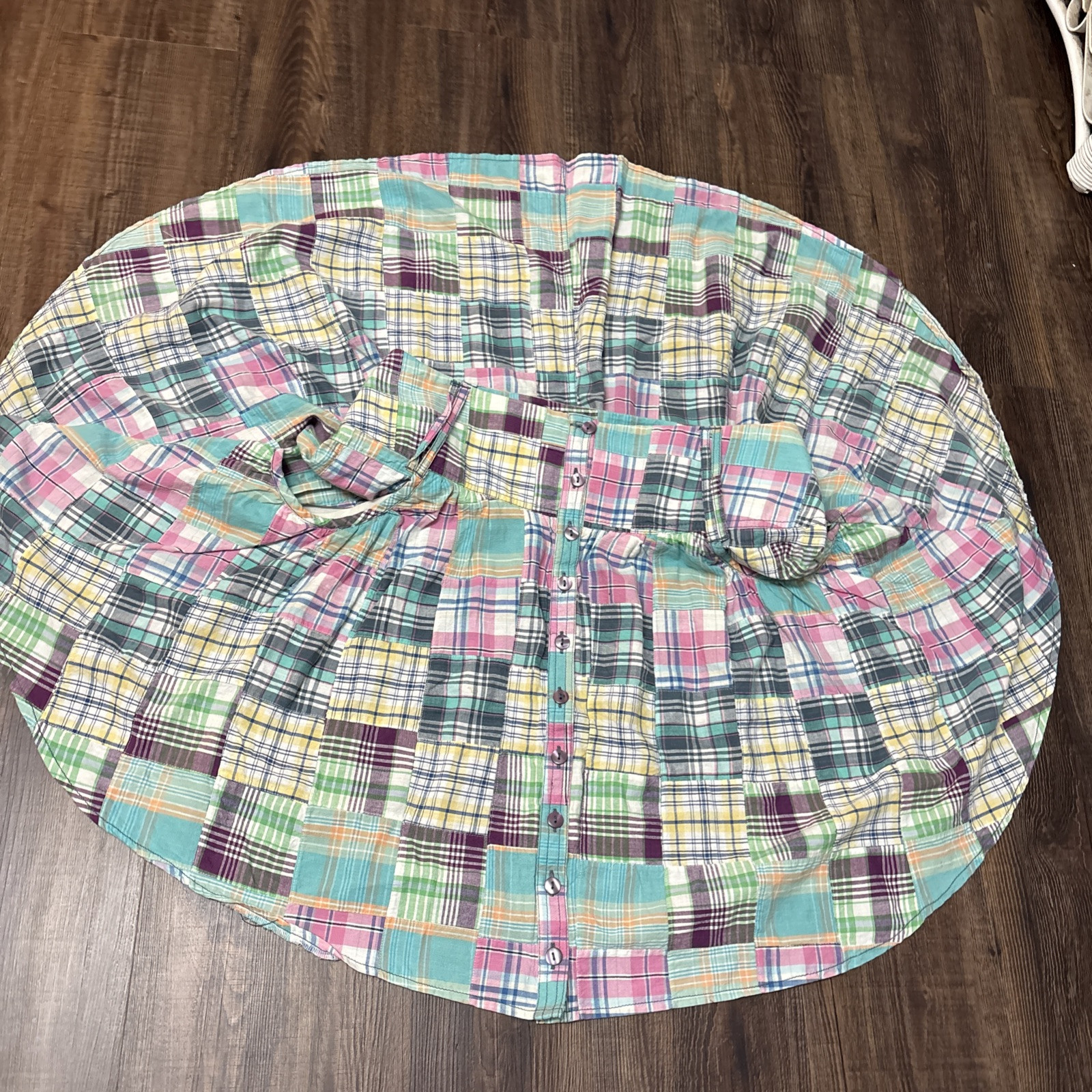 Y2k Patchwork Mini Skirt Boho Pockets Circle Naut… - image 17