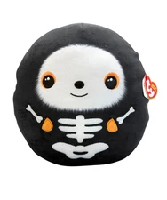 Ty Squish-a-Boo (Squishy Beanies) - X-Ray the Skeleton, Medium (9"), MWMT