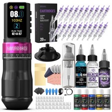 Wormhole Tattoo Gun Kit, Professional Tattoo Machine with 2300mAh Battery, Ad...