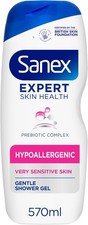 Sanex Expert Skin Health Hypoallergenic Shower Gel l 570ml for very sensitive 6.33 per litre
