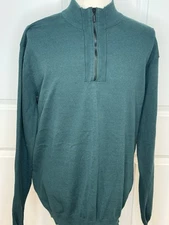 Shaquille O’Neal  XLT SWEATER  Men Teal Green 1/4 Zip Pullover