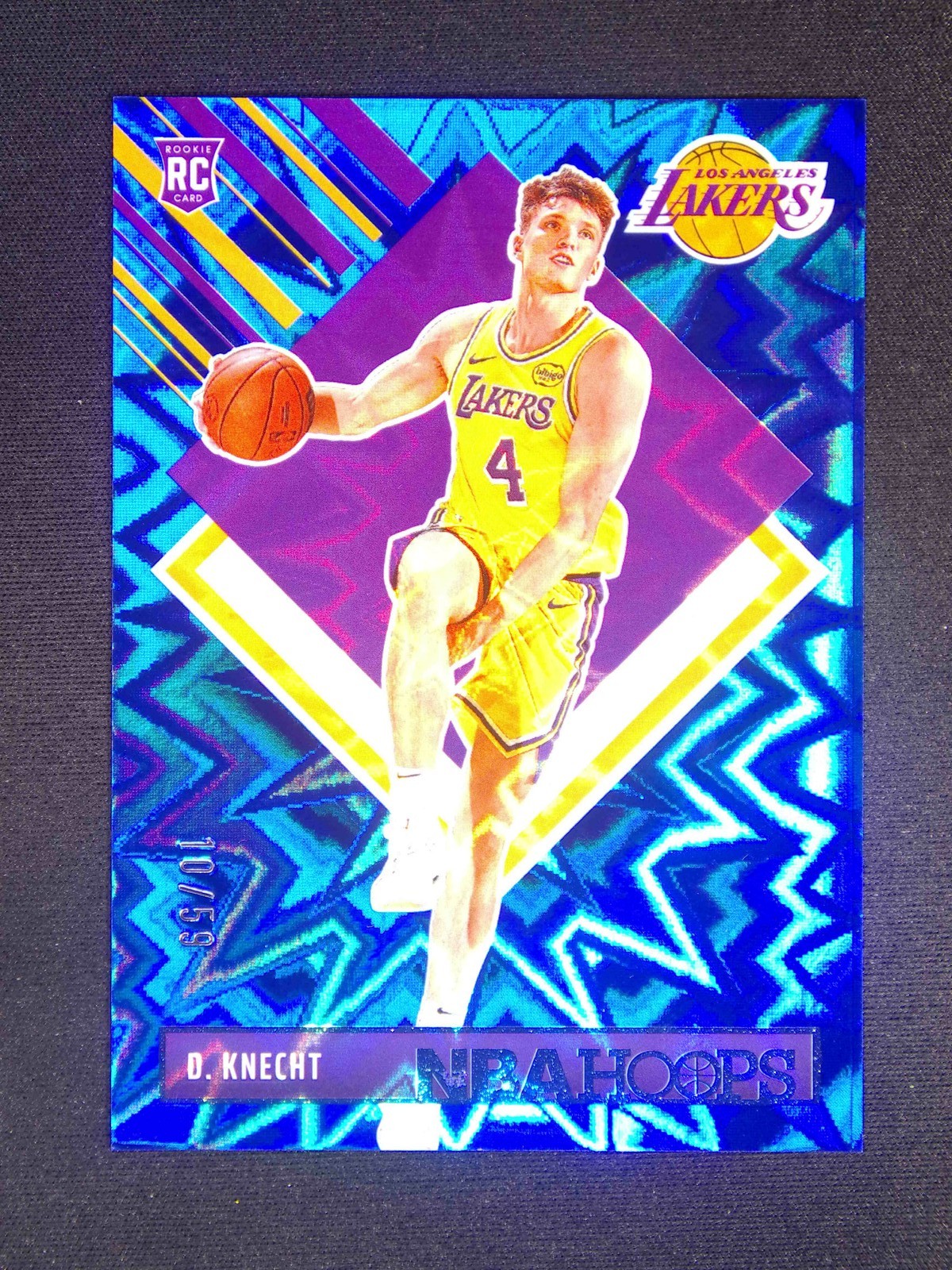 2024-25 Panini Hoops Dalton Knecht #294 RC Rookie Tribute Blue Explosion /59