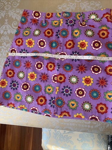 Dangerfield Daisy Cotton Stretch Drill Mini Skirt RRP$68 New Lavender Floral - Picture 17 of 20