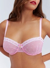 Image of Boux Avenue Balconette Bra Thea Women's Mesh Underwired Sexy Ladies Lingerie