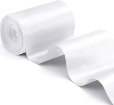 Wedding Ribbon 4 Inch X 22Yards White Satin,Fabric Large Ribbon for Cutting Cere