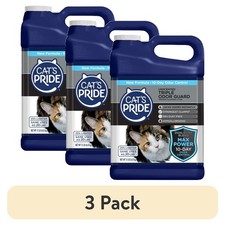Triple Odor Guard Unscented Clumping Cat Litter 15 lb Jug 3 Pack