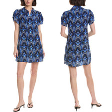 NWT! Size: S Alice + Olivia Jem Short Sleeve Shirtdress in Urban Medallion