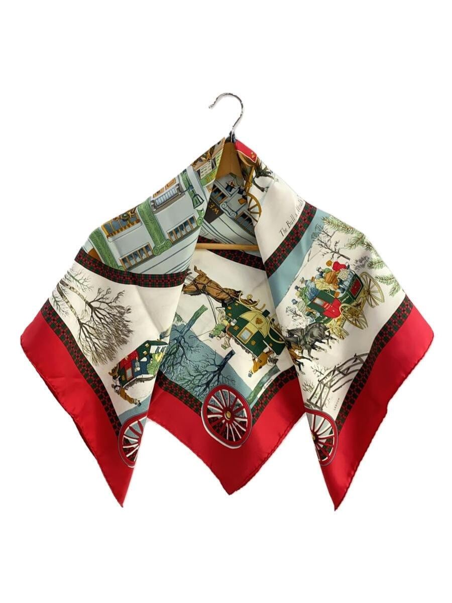 HERMES Green Silk Scarf with All-Over Pattern for Women
