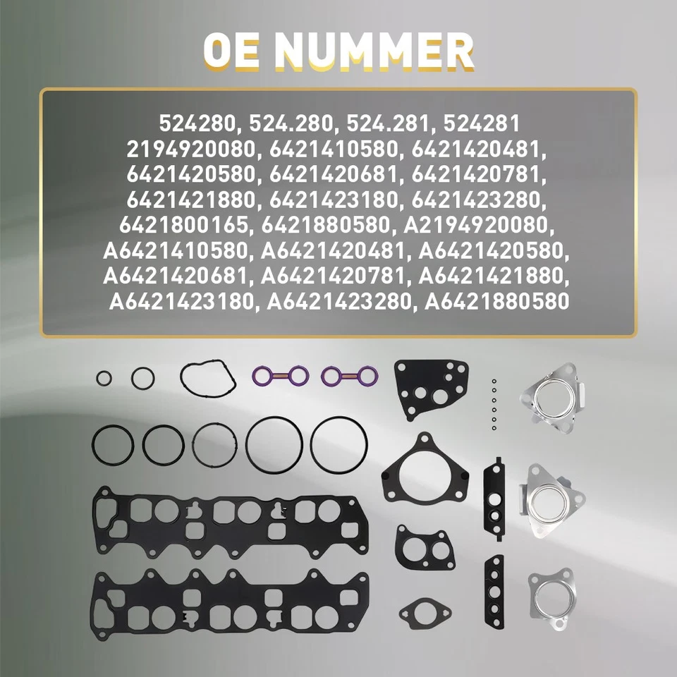 1Stk Ölkühler Dichtungssatz 524281 Für Mercedes OM642 W203 W204 W211 W212 W639 - Bild 2 von 4