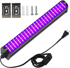 UV Black Light Bar Fixtures Ultraviolet Lamp Strip US Plug DJ Party Club 48LED