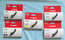 5 Genuine Canon 271 Pixma Ink Cartridges - GY, M, Y, BK -New Sealed - Lot of 5