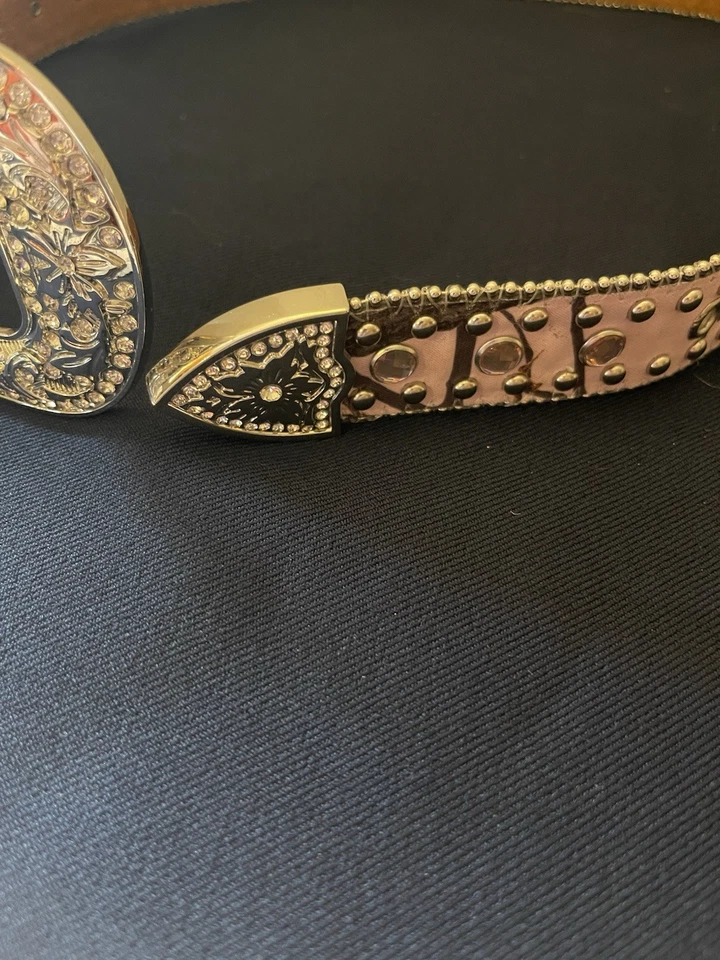 Cinturón Nocona Camuflaje y Estrás Tachonado Western Bling Talla 24 Foto 4 de 4