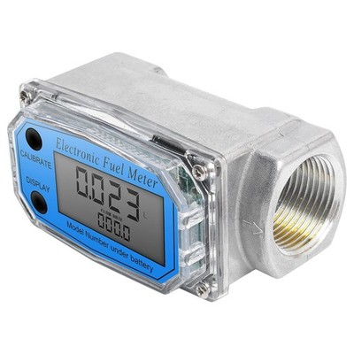YFIXTOOL 2'' Digital Turbine Flow Meter, LCD Display Flowmeter, 2inch 