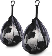 2Pcs Single Mesh Ball Bag for Basketball Soccer  Volleyball, Lightweight Net St