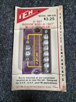 Television 3 Set Coupler I.E.H. Model AM-83A Vimtage TV Components 1963 NOS