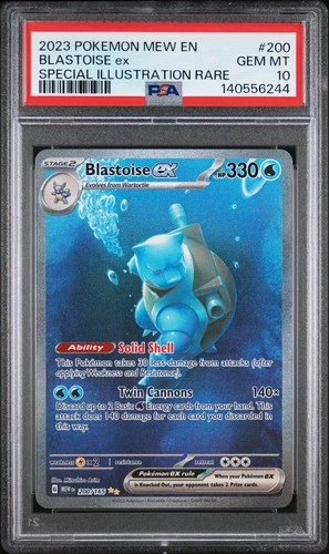 PSA 10 151 Blastoise ex 200/165 SIR English Pokemon Full Art Card GEM MINT (2)