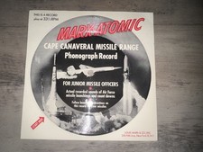 VINTAGE Marx Atomic Cape Canaveral Missile Range Flexi Record 33 1/3 RPM HTF