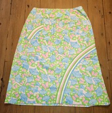 LILLY Pulitzer Vintage The Lilly Butterfly Fan A Line Skirt 10