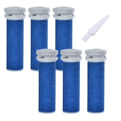 6 Pack Blue Extra Coarse Roller Refills Compatible with Scholl Express Pedi F...
