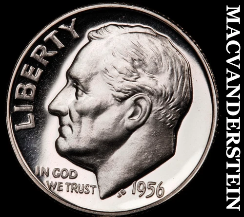1956 Roosevelt Dime- Silver Choice Gem Proof Luster No Reserve #i309