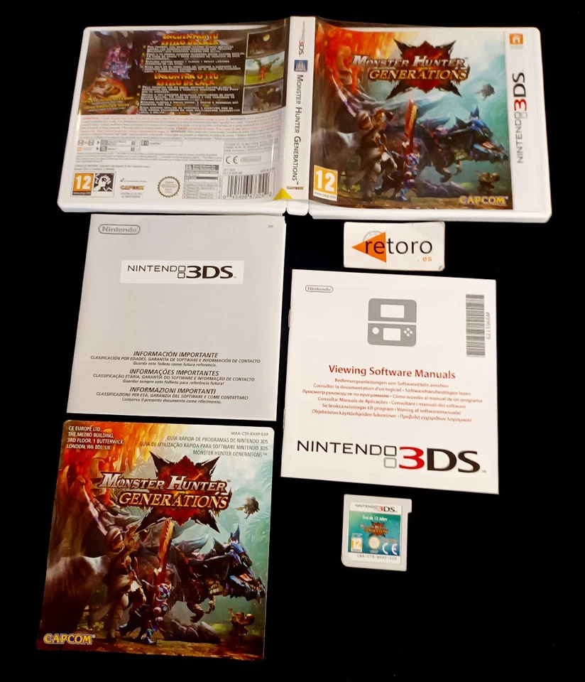 MONSTER HUNTER GENERATIONS Nintendo 3DS 2DS PAL-España Complete, foto 1 de 2