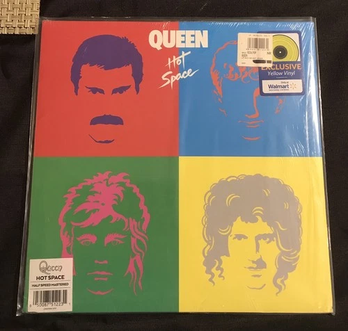 Hot Space by Queen (Walmart Exclusive Yellow Vinyl Record, 2023, New Open