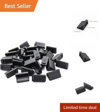 30 Pack Black Silicone USB Dust Plugs - Anti-Dust Protection for Devices