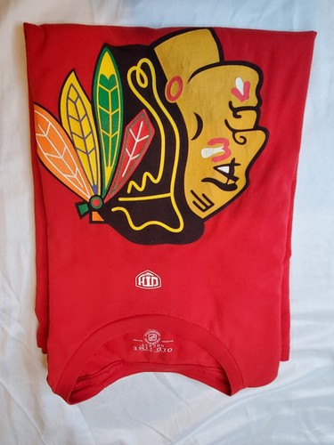 Chicago Blackhawks T-Shirt Mens XL Old Time Vintage Hockey Red 23.5x28 - Picture 11 of 13