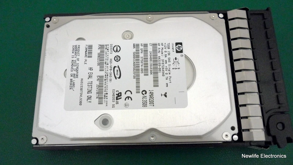 HP DF072A4940 72GB 15,000 RPM 3.5 in. SAS HDD 443169-001 - Image 3 of 4