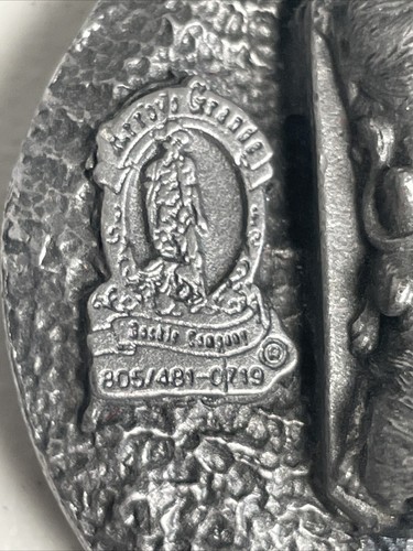 Hebilla de cinturón Arroyo Grande 1992 estilo suroeste águila piedras de color turquesa - Imagen 6 de 11