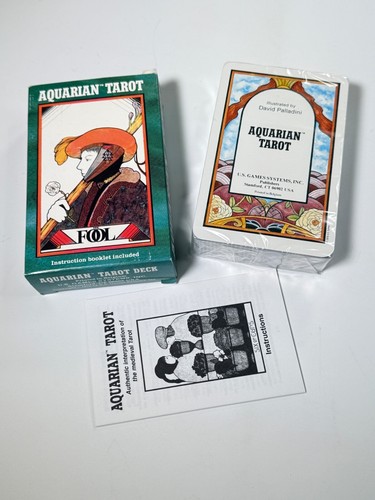 Vintage SEALED Aquarian Tarot Deck - 1993 Belgium Printing - US Games PALLADINI - Bild 1 von 6