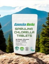 Chlorella  Spirulina 500mg Tablets 4 months supply Certified USDA ORGANIC 