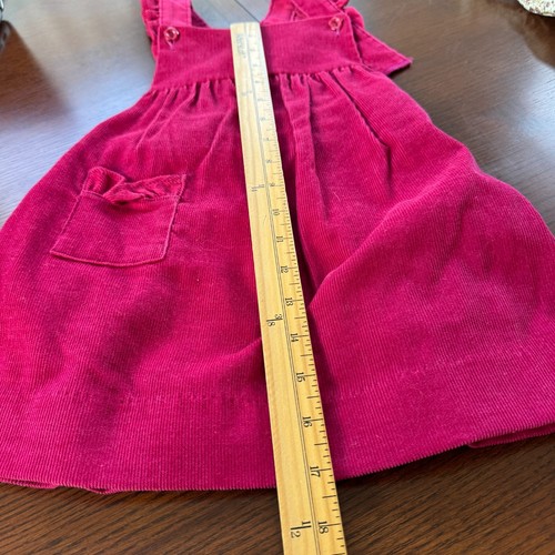 Vintage Health Tex Corduroy Overall Dress w/ floral shirt Size 4T Pink Floral - Picture 10 of 11