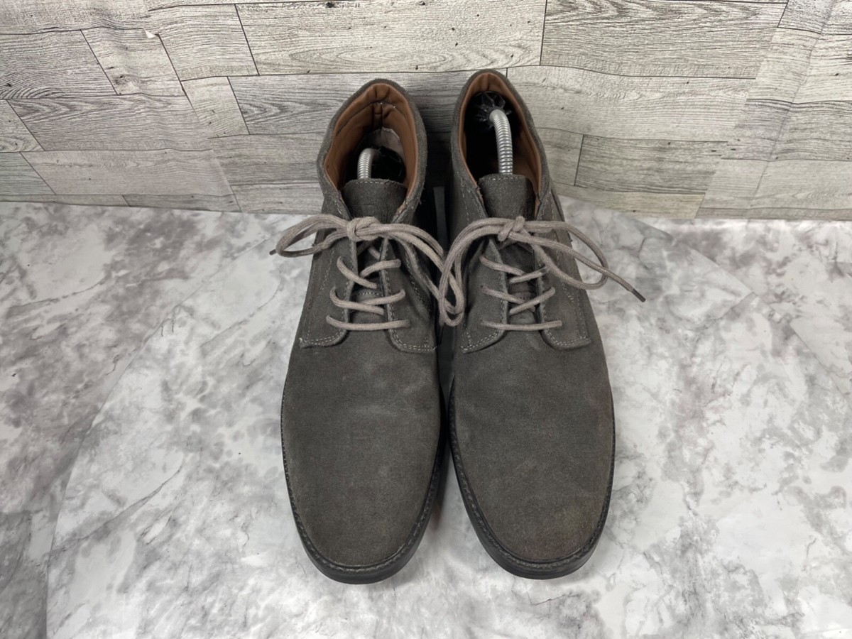 G.H. Bass Chukka Boots Men 11.5D Planofog Shoes Gray Suede 