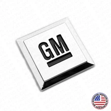 GM Logo Mark of Excellence 1.25" Fender Door Nameplate Emblem Badge Chrome Black