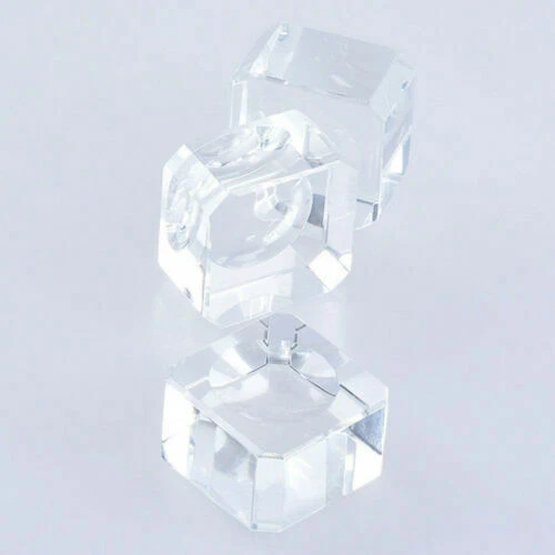 10PCS Glass Sphere Square Dimple Blocks Crystal Ball Display Base Stand Holder - Picture 4 of 4