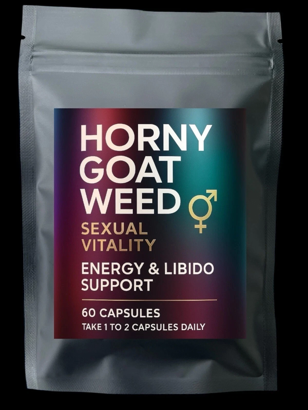 Fast Acting Horny Goat Weed 1000mg (Epimedium) 60 Capsules -Gluten Free, Non-GMO