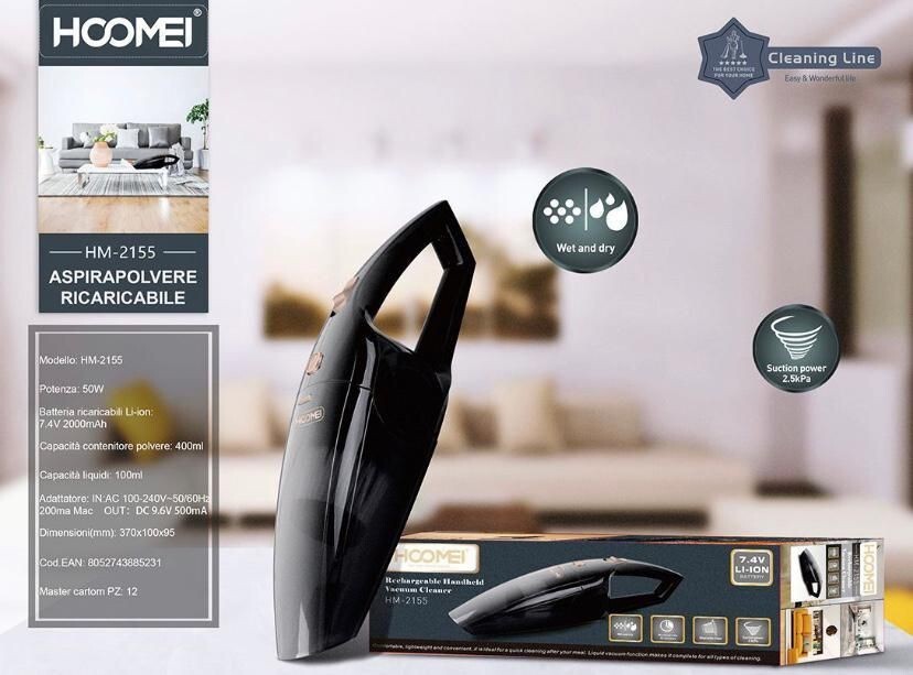Aspirabriciole Portatile Hoomei HM 2155 | Design e Praticità