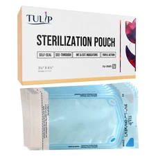 200 3.5" x 6.5" Self-Sealing Sterilization Pouches Dental Medical Tulip